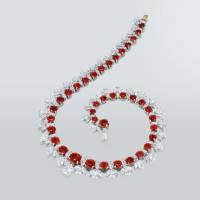 Cushion Cut Burmese Ruby and Diamond Necklace | Central 🇭🇰
