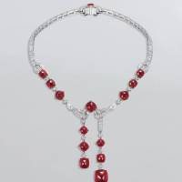 Cabochon Burmese Ruby and Diamond Necklace | Central 🇭🇰