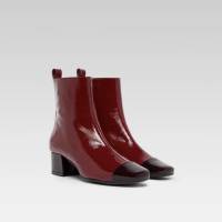 Estime  Two-tone burgundy patent leather ankle boots | Paris 🇫🇷