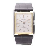18CT WHITE & YELLOW GOLD PATEK PHILIPPE RECTANGULAR | London 🇬🇧