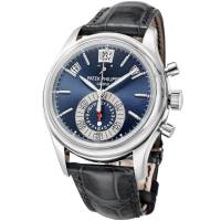 2012 PATEK PHILIPPE Annual Calendar Chronograph Blue Dial Platinum 5960P-015 | FL 🇺🇸