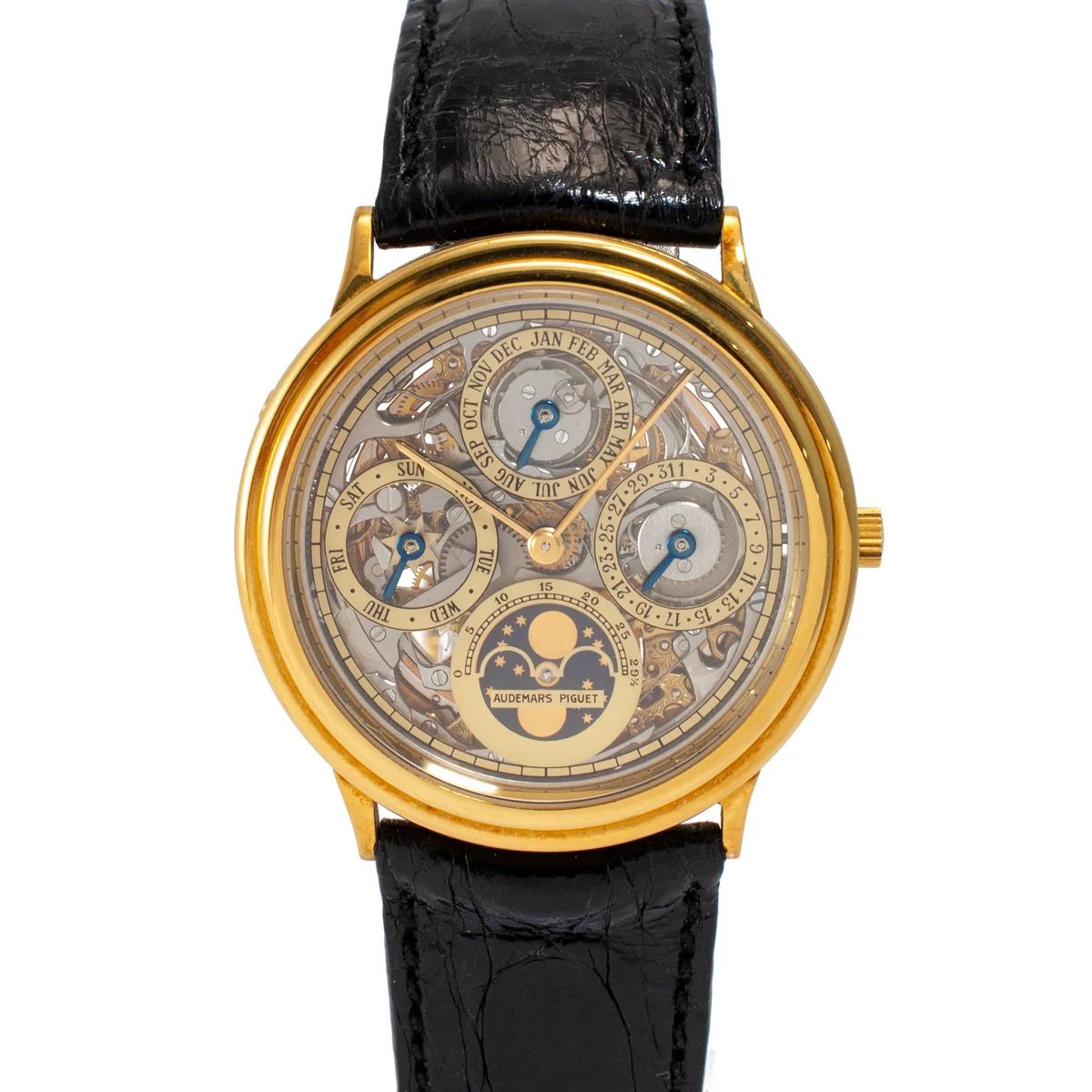 Vintage Audemars Piguet Perpetual Calendar 25558BA Skeleton Gold Watch | Houston 🇺🇸