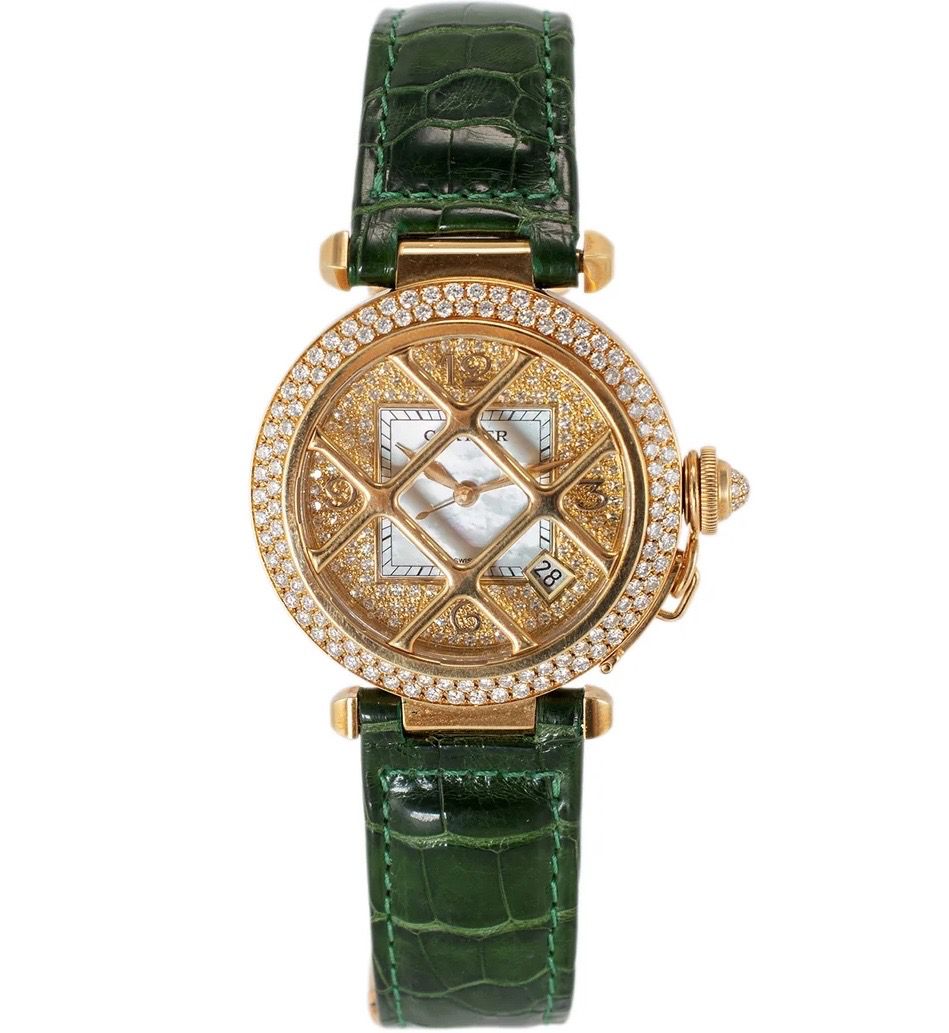 Cartier Pasha 38MM 2401 18K Yellow Gold Diamond Bezel | Houston 🇺🇸