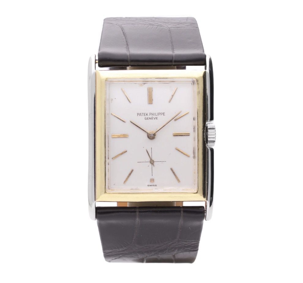 18CT WHITE & YELLOW GOLD PATEK PHILIPPE RECTANGULAR | London 🇬🇧
