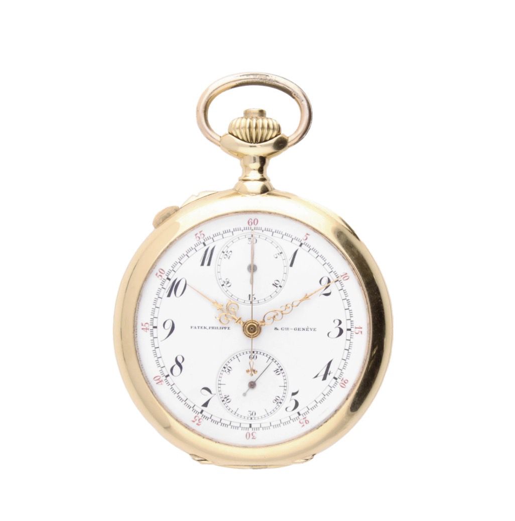 1904 PATEK PHILIPPE, OPEN FACE SPILT SECONDS CHRONOGRAPH POCKET WATCH. MADE 1904 | London 🇬🇧