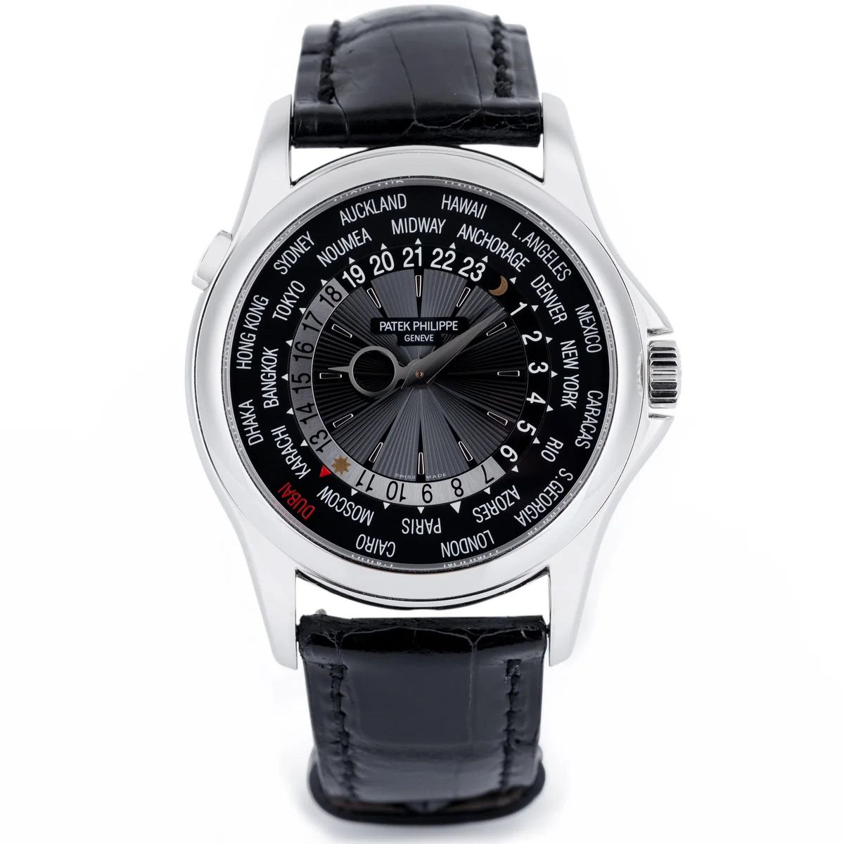 UNWORN PATEK PHILIPPE WORLD TIME | REF. 5130P-014 | DUBAI EDITION | London 🇬🇧