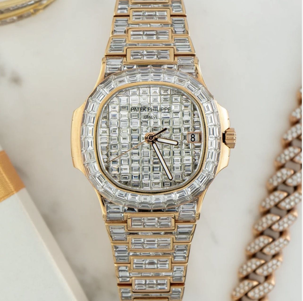 2019 Patek Philippe Nautilus 5711-1R Diamond Baguette 18K Rose Gold | London 🇬🇧