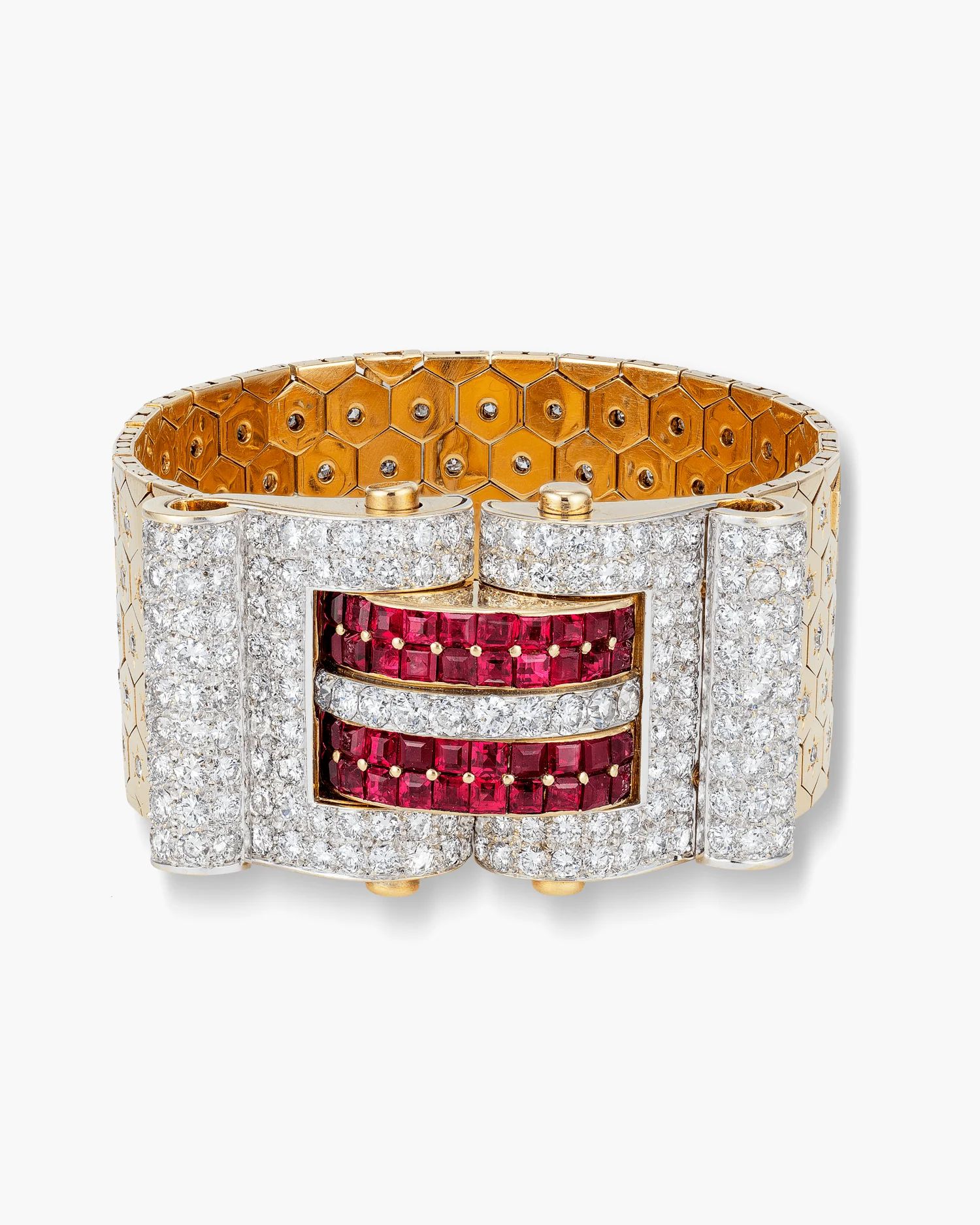 Retro Diamond and Ruby Ribbon Bracelet | Central 🇭🇰