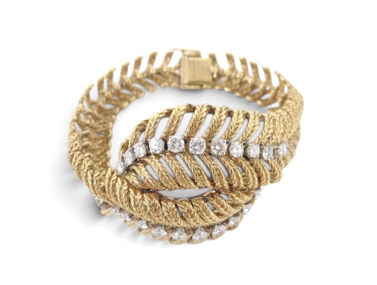 BOUCHERON Vintage Bracelet Plume De Paon Diamants | Paris 🇫🇷