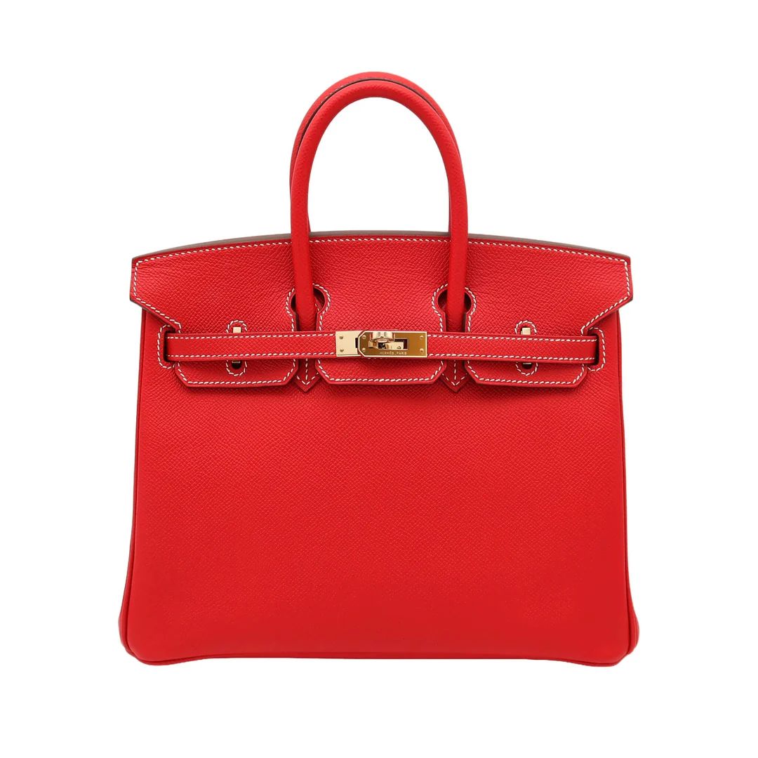 HERMÈS BIRKIN 25 CANDY RETOURNÉ ROUGE CASAQUE EPSOM CHAMPAGNE | Tokyo 🇯🇵